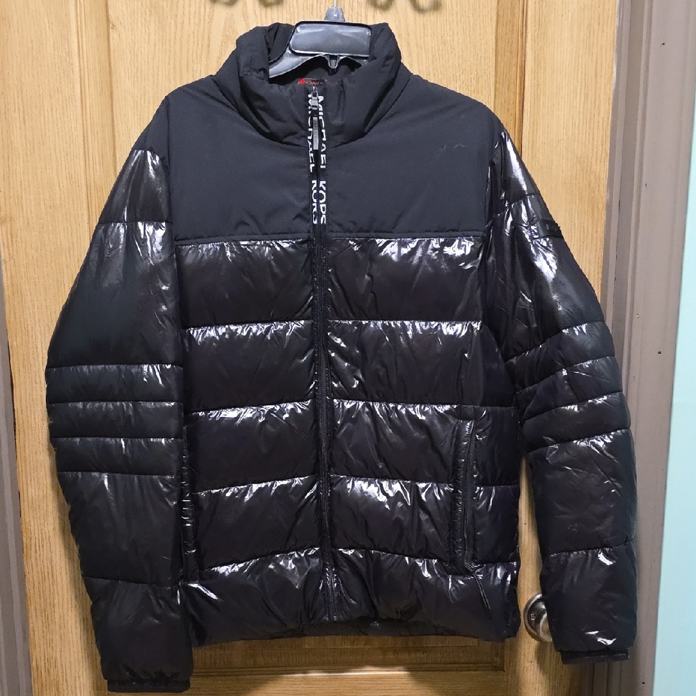 MICHAEL Michael Kors Shiny Black Puffer Jacket